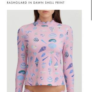 NWT Marysia Rashguard in Dawn Shell print